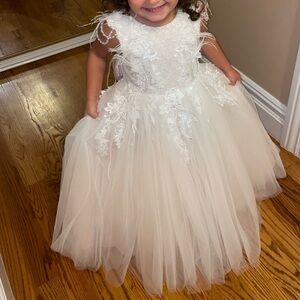 Beautiful flower girl dress.  Worn one time.